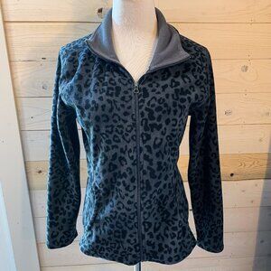 EUC Old Navy | Junior's Large | Leopard Print | Fleece Zipper Jacket w/ Pockets